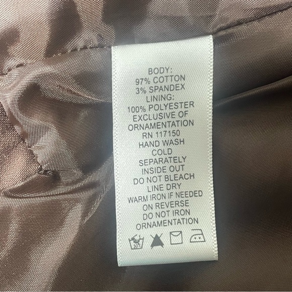 Victor Coastal Brown Jacket with Orange beaded accents Size M. Pre-owned. - Picture 6 of 13